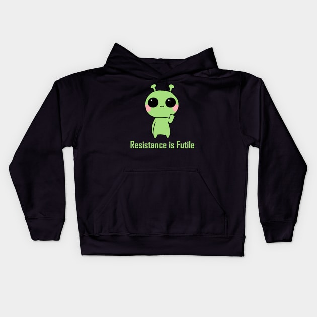 Alien - Resistance Dark Kids Hoodie by karutees